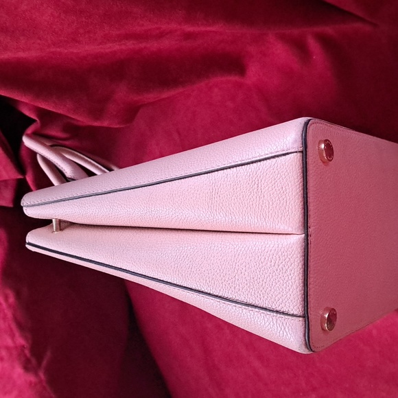 Michael Kors Soft Pink Pebble Leather Satchel/Crossbody Bag. EC - Picture 6 of 15